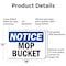 Signmission Mop Bucket, 18 in W x Rectangle, Aluminum OS-2PACK-NS-A-1218-L-14243 - alternate 6
